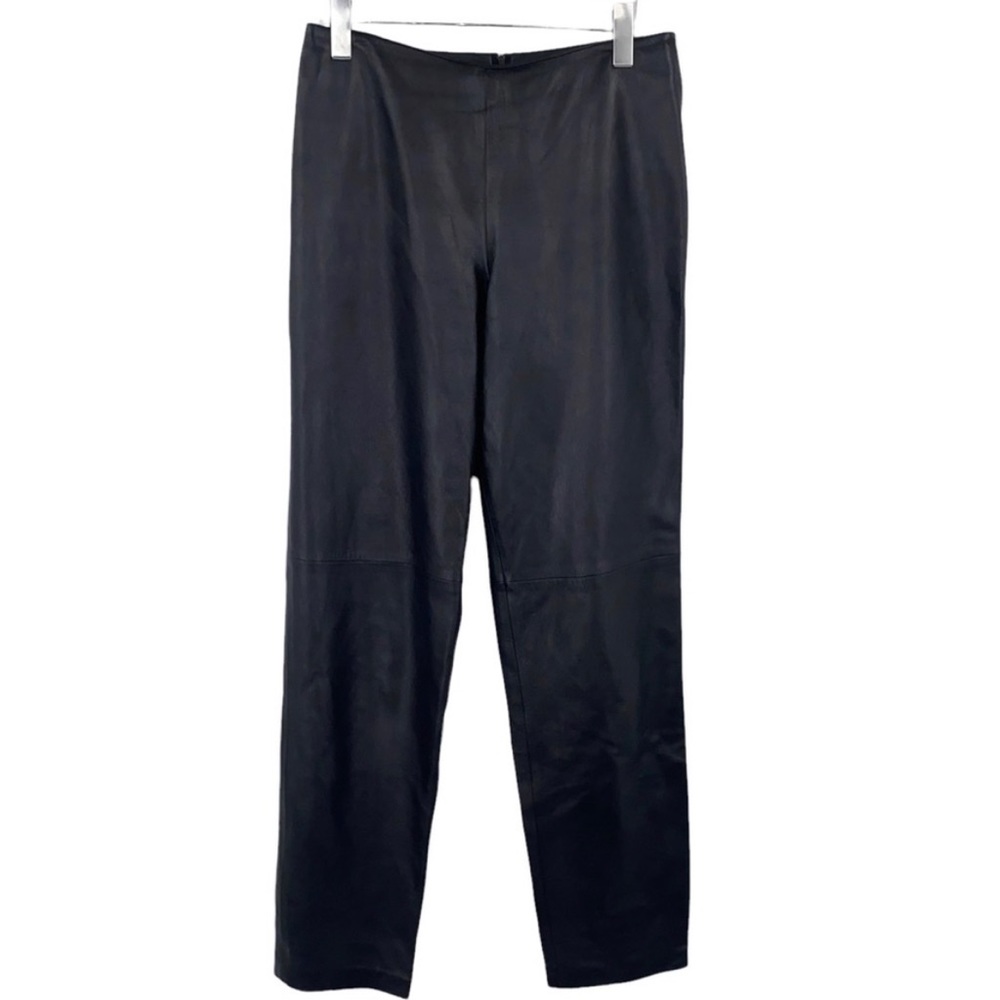 B&J Women’s Black Genuine Leather Pants, Size 6